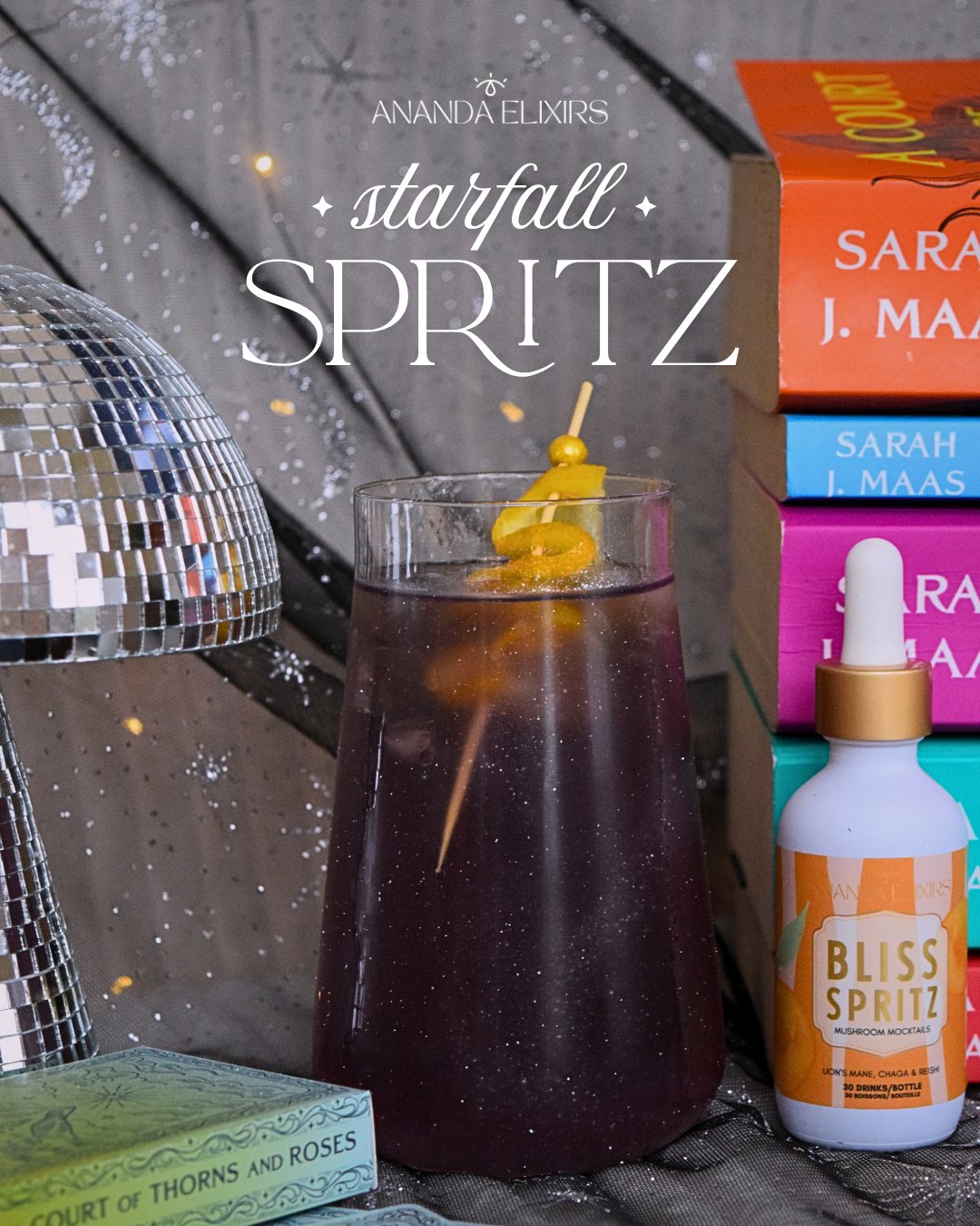 Acotar inspired mocktail - starfall spritz