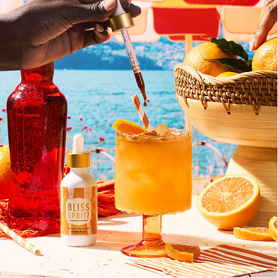<p>Bliss Spritz<br/>Mushroom Mocktail</p>